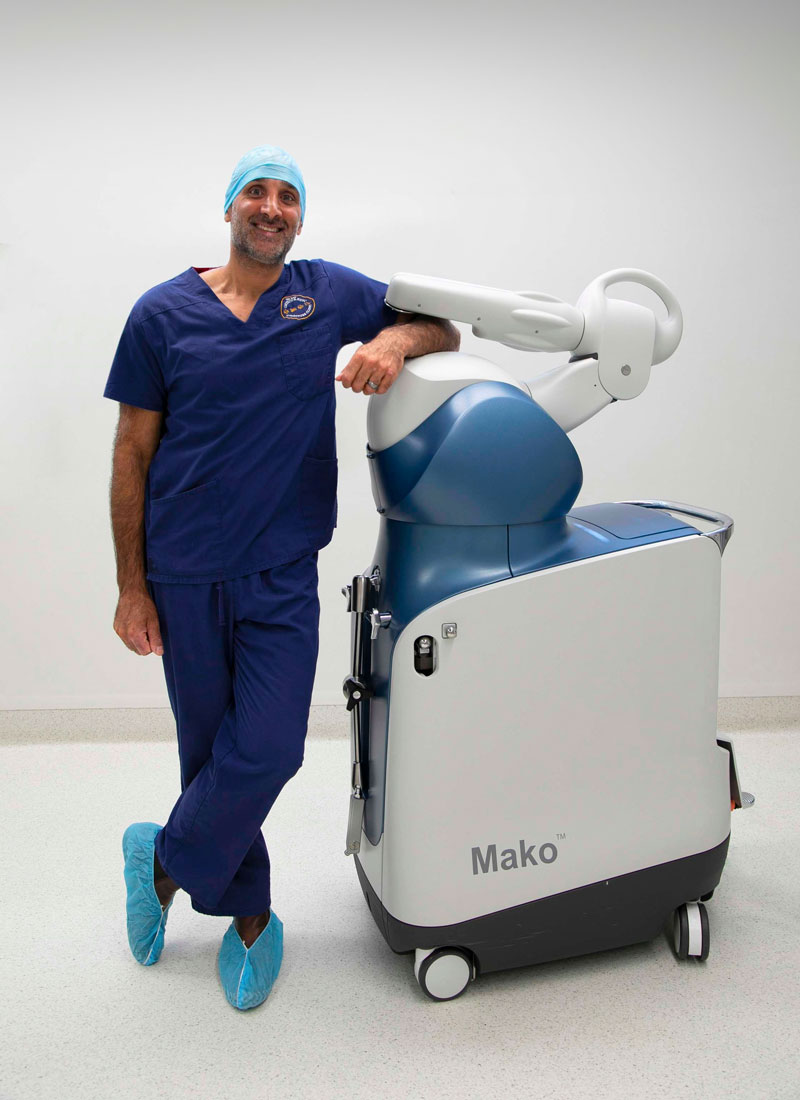 Dr Navi Bali - orthopaedic surgeon in Hervey Bay with the Stryker MAKO system for robotic surgery